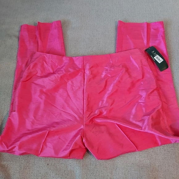 Lauren Ralph Lauren 100% Silk High Rise Ankle Pants Sz-12 NWT - Picture 4 of 6